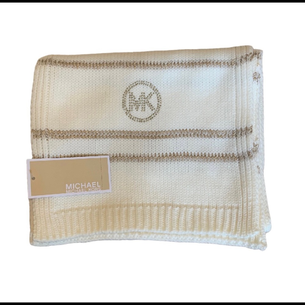 New Michael Kors Pin dot logo scarf